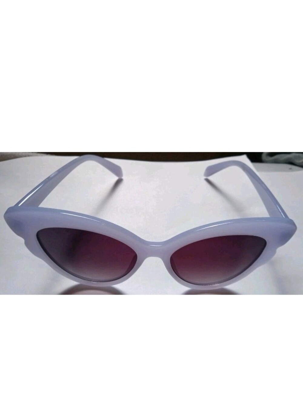 Women's Purple Cat Eye Sunglasses Plastic Frame Gradient Tinted Purple Lenses
